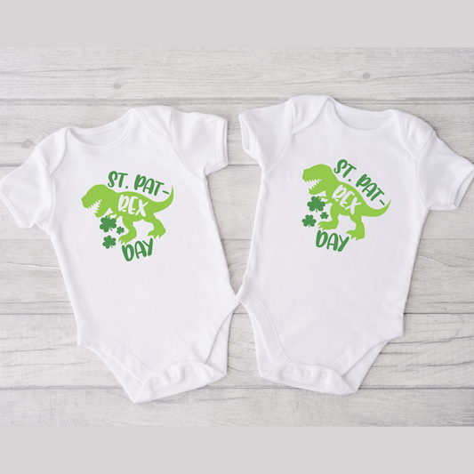 St. Patrick's Day Bodysuits for Twin Boys