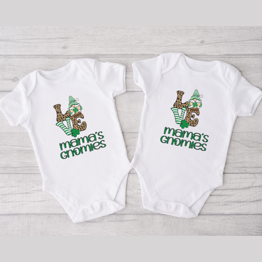 Mama's Gnomies Matching Bodysuits for Twin Boys & Girls